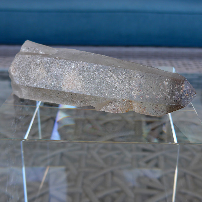 2024 Lemurian Golden Healer & Blue Smoke Diamond Tips Wand #3, Sacred Fire and Ice Collection, crystal healing, points