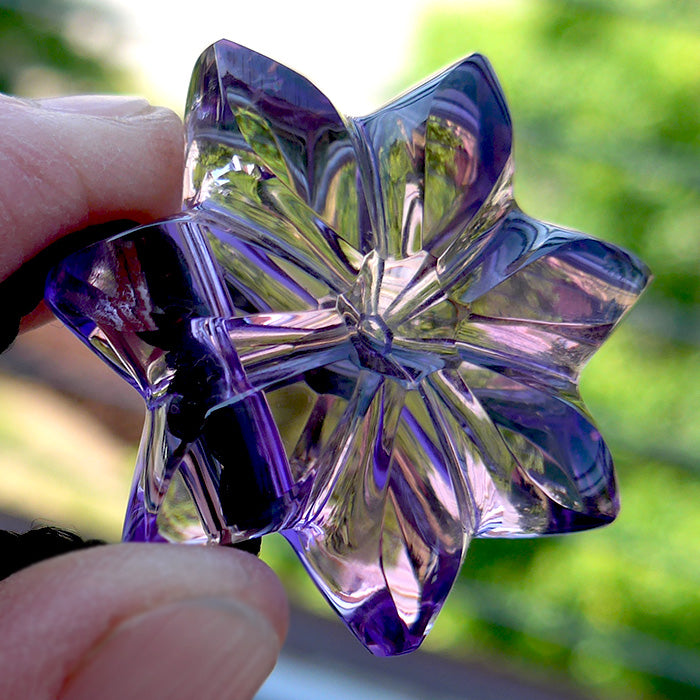 Red Violet Rwandan Amethyst Flower of Isis Pendant