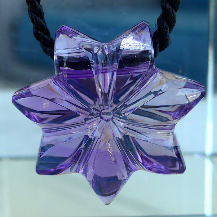 Red Violet Rwandan Amethyst Flower of Isis Pendant