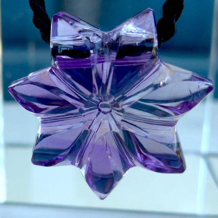 Red Violet Rwandan Amethyst Flower of Isis Pendant