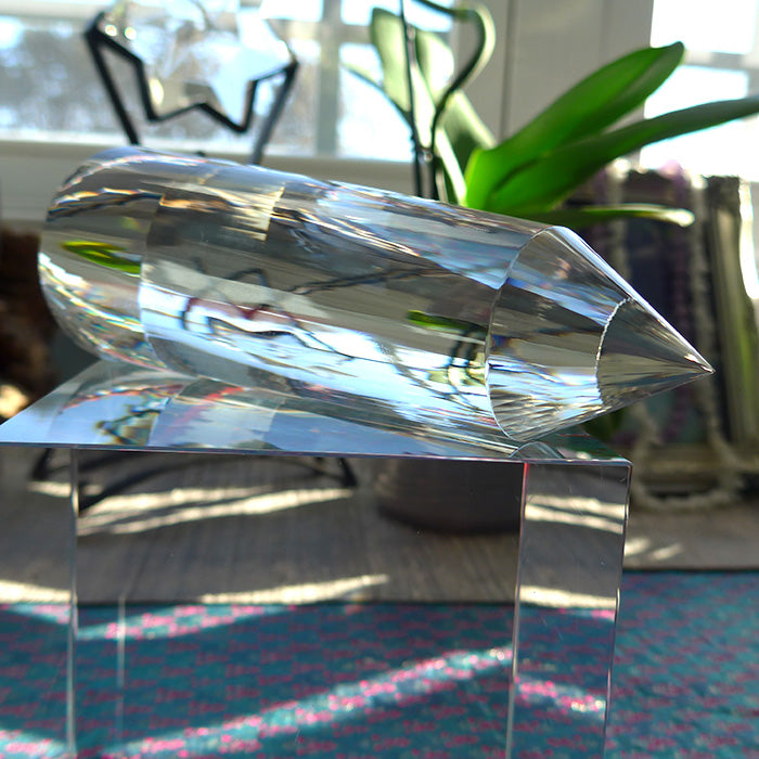 Translucent 64 Facet Himalayan Quartz Vogel Wand by David Zhuang