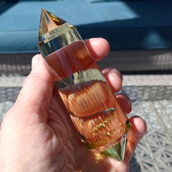 Sweet 48 Sided Himalayan Citrine Vogel Wand by David Zhuang