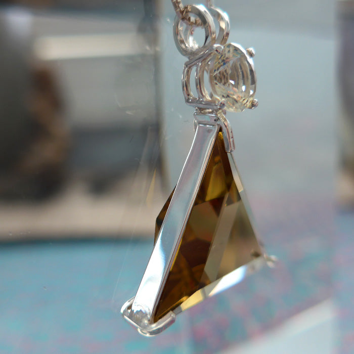 Citrine Star of David with Golden Labradorite Gemstone Crown