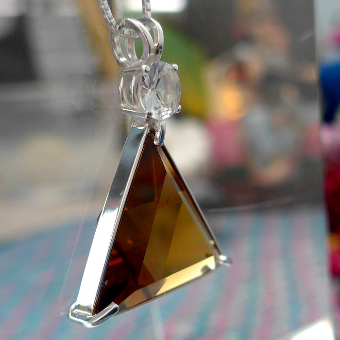 Citrine Star of David Pendant with Phenacite Crown