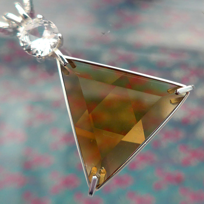 Citrine Star of David Pendant with Phenacite Crown