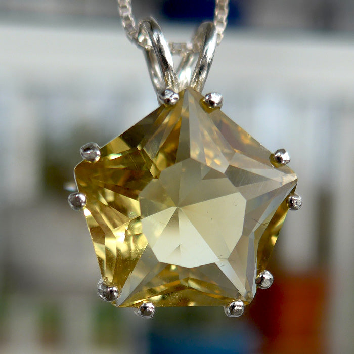 Citrine Star of Venus Pendant