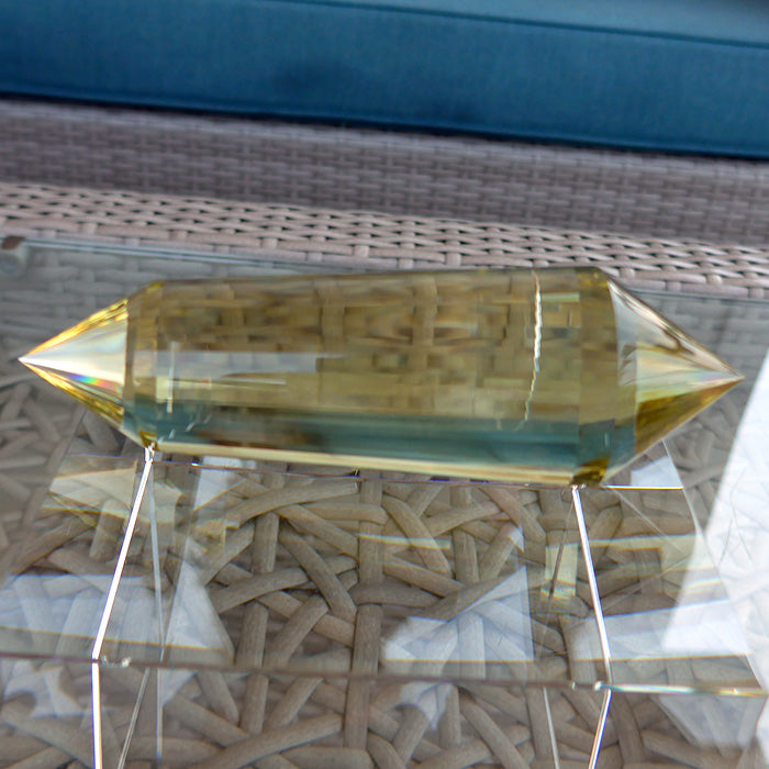 Brilliant 48 Sided Tibetan Citrine Vogel Wand by David Zhuang