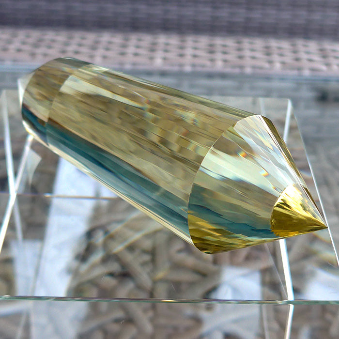 Brilliant 48 Sided Tibetan Citrine Vogel Wand by David Zhuang