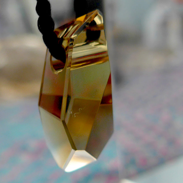 Ultra Clear Golden Citrine Art Deco Amphora Pendant by Lawrence Stoller