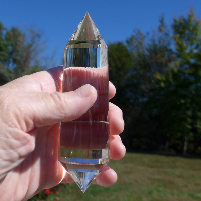 Brilliant Ultra Clear 48 Sided Himalayan Quartz Vogel Wand by David Zhuang