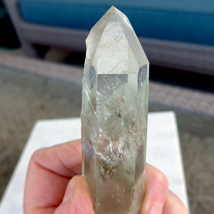 Clear Quartz Multi Phantom Wand with Chlorite