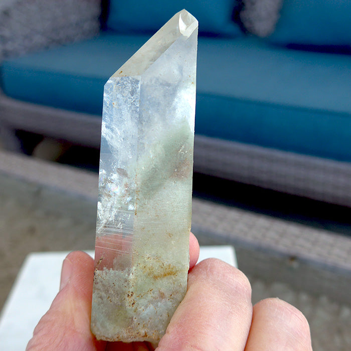 Clear Quartz Multi Phantom Wand with Chlorite