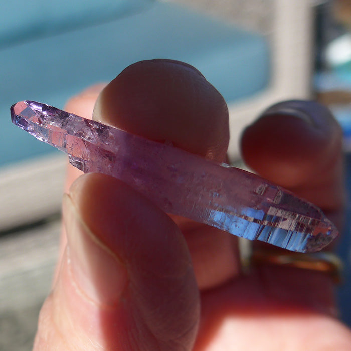 Double Terminated Violet Flame Vera Cruz Amethyst with Keystones