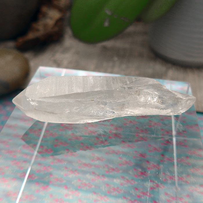 Heavily Striated Clear Dream Lemurian Growth Interference Laser Wand