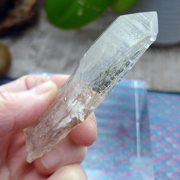 Heavily Striated Clear Dream Lemurian Growth Interference Laser Wand