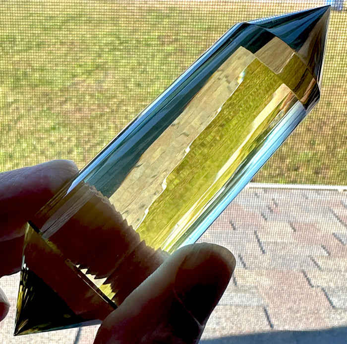 Luminous 48 Sided Tibetan Citrine Vogel Wand by David Zhuang