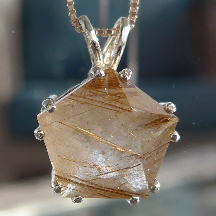 Golden Rutilated Quartz Star of Venus