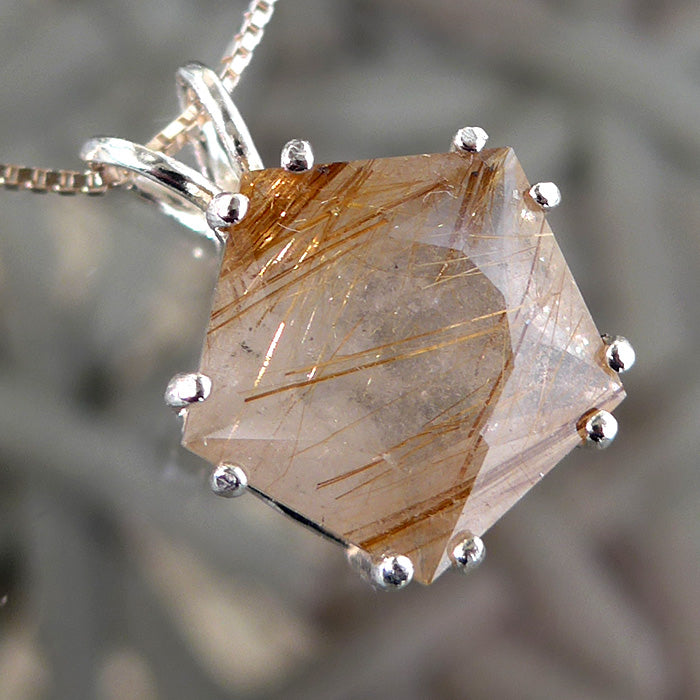 Golden Rutilated Quartz Star of Venus