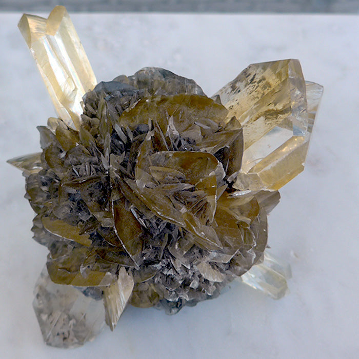 Multipoint Golden Winnipeg Selenite Sphere