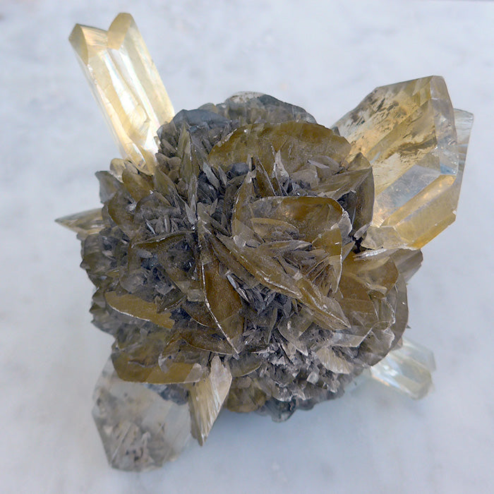 Multipoint Golden Winnipeg Selenite Sphere