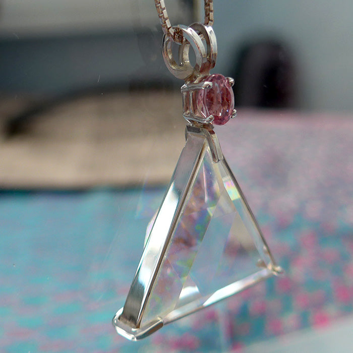 Angel Aura Star of David with Pink Tourmaline