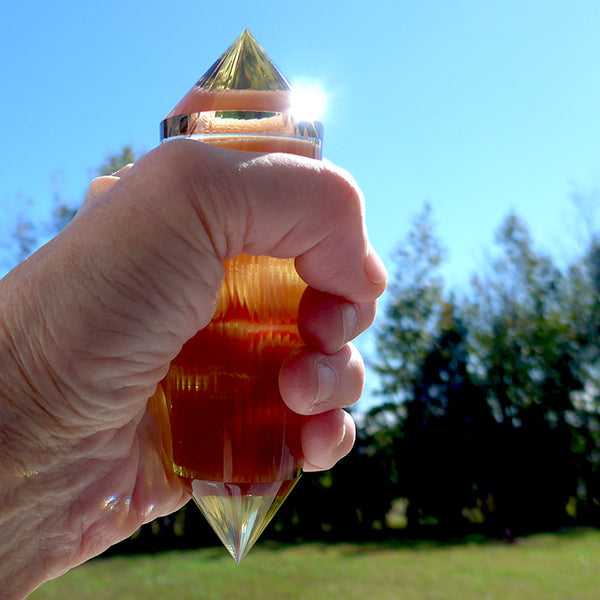 Jumbo 48 Sided Phantom Citrine Vogel Wand by David Zhuang