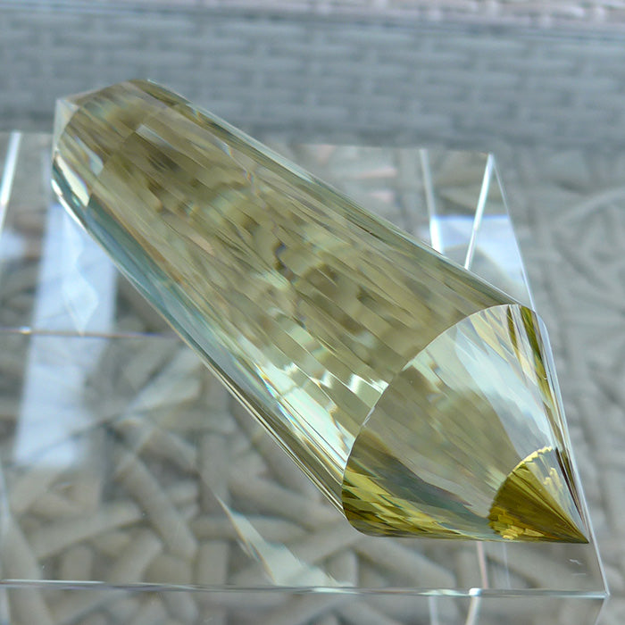 Sparkly 48 Sided Citrine Vogel Wand by David Zhuang