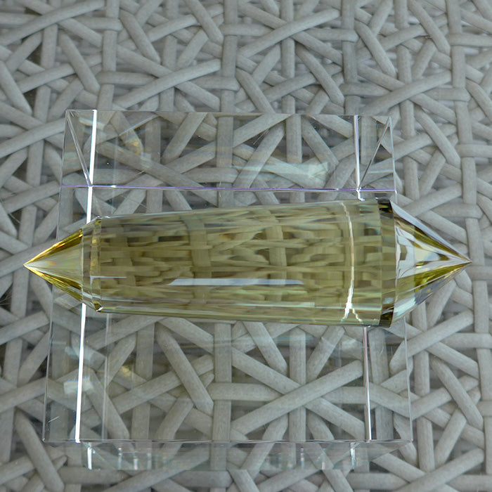 Sparkly 48 Sided Citrine Vogel Wand by David Zhuang