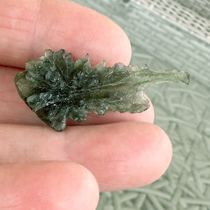 Besednice Moldavite Flying Spiky Teardrop Specimen