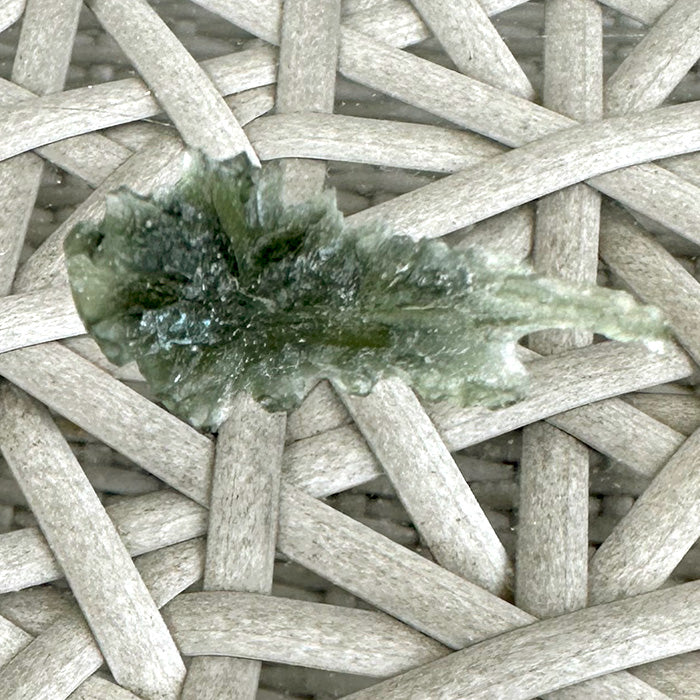 Besednice Moldavite Flying Spiky Teardrop Specimen