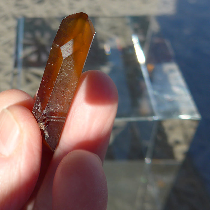 Small Congo Citrine Diamond Window Wand