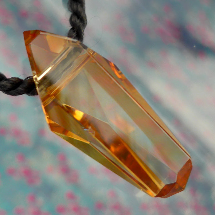 Gorgeous Honey Citrine Zoned Arrowhead Pendant by Lawrence Stoller