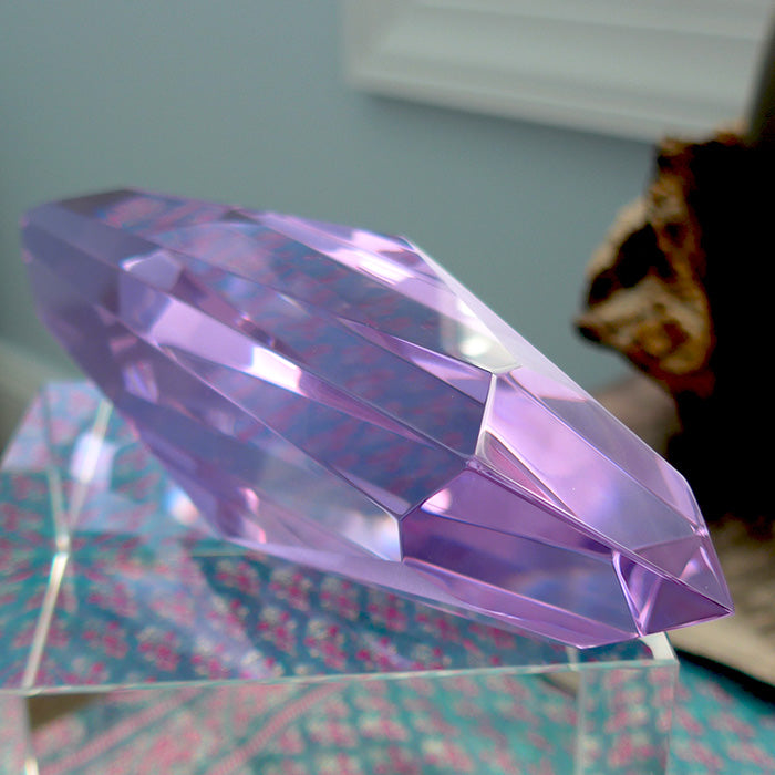 Gorgeous Trichoic Lavender Quartz Unconditional Love Energy Wand by Kings Amao