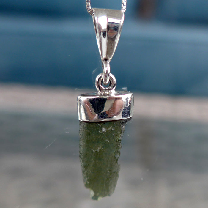 Moldavite Kunzite Sterling Silver Pendant buying ( 239501)