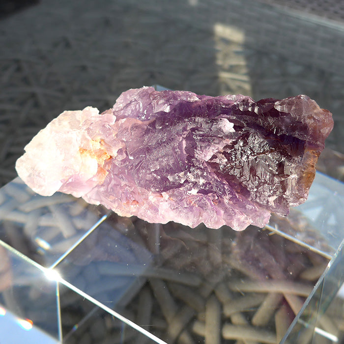 Naturally Terminated Bolivian Rainbow Ametrine Wand