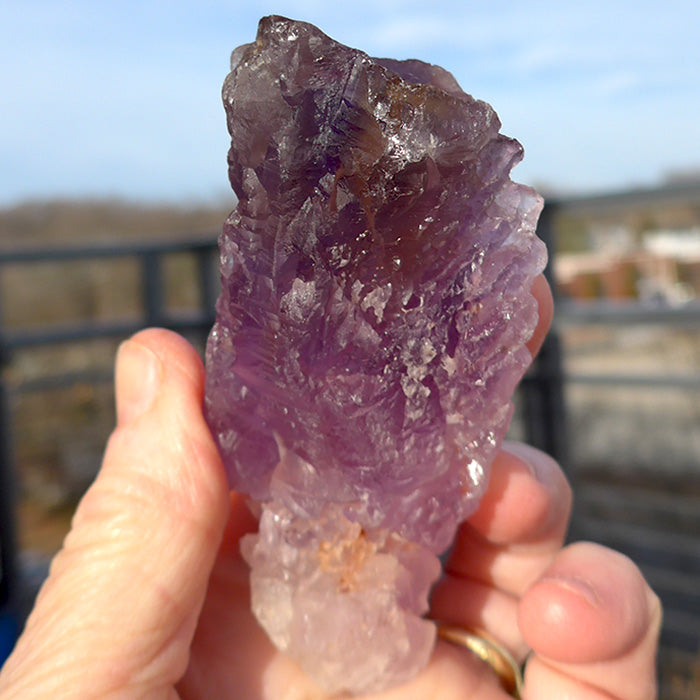 Naturally Terminated Bolivian Rainbow Ametrine Wand