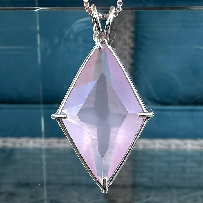 Rose Quartz Gem Quality Ascension Star Pendant