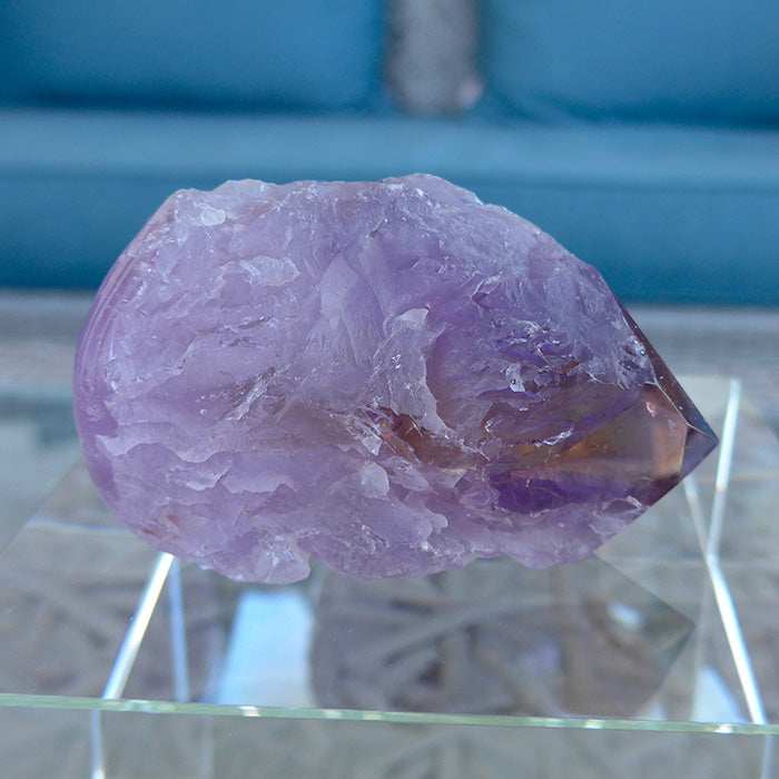 Beautiful 3” tall, 4 oz. ametrine point with rainbow cluster on sale